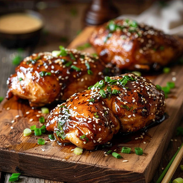 Honey Sesame Chicken Thighs - The Spice Way