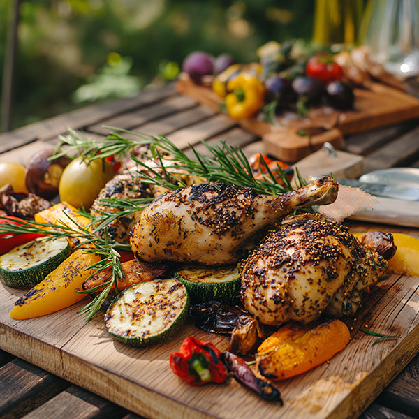 Mustard Seed Roasted Chicken with Vegetables