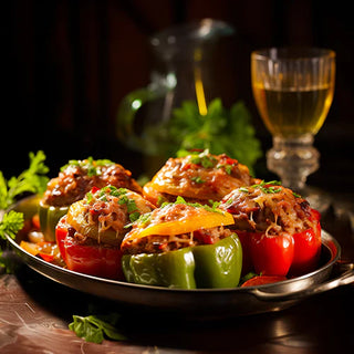 BBQ-Spiced Beef Stuffed Peppers