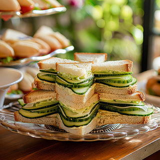 Cucumber Tea Sandwiches with Black Pepper Cream Cheese
