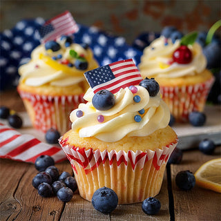 Lemon Burst Blueberry Cupcakes