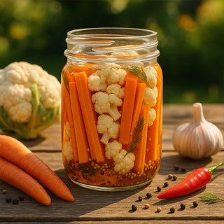 Quick Pickled Carrots and Cauliflower