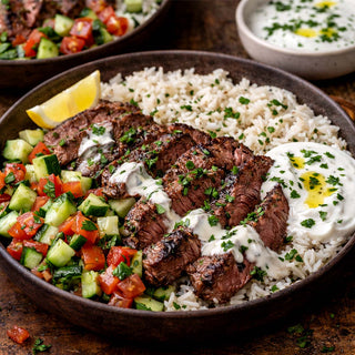 Shawarma-Style Steak Rice Bowls