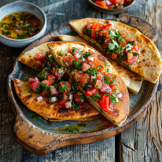 Smokey Lime-Infused Fattas with Fresh Salsa