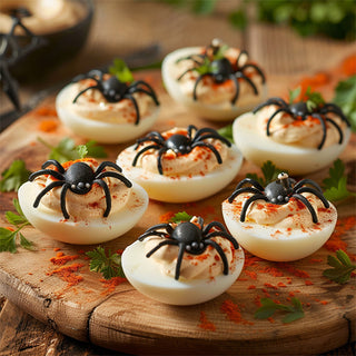 Spiced Spider Deviled Eggs Recipe