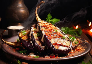 Smoky Roasted Eggplant and Tomato Salad