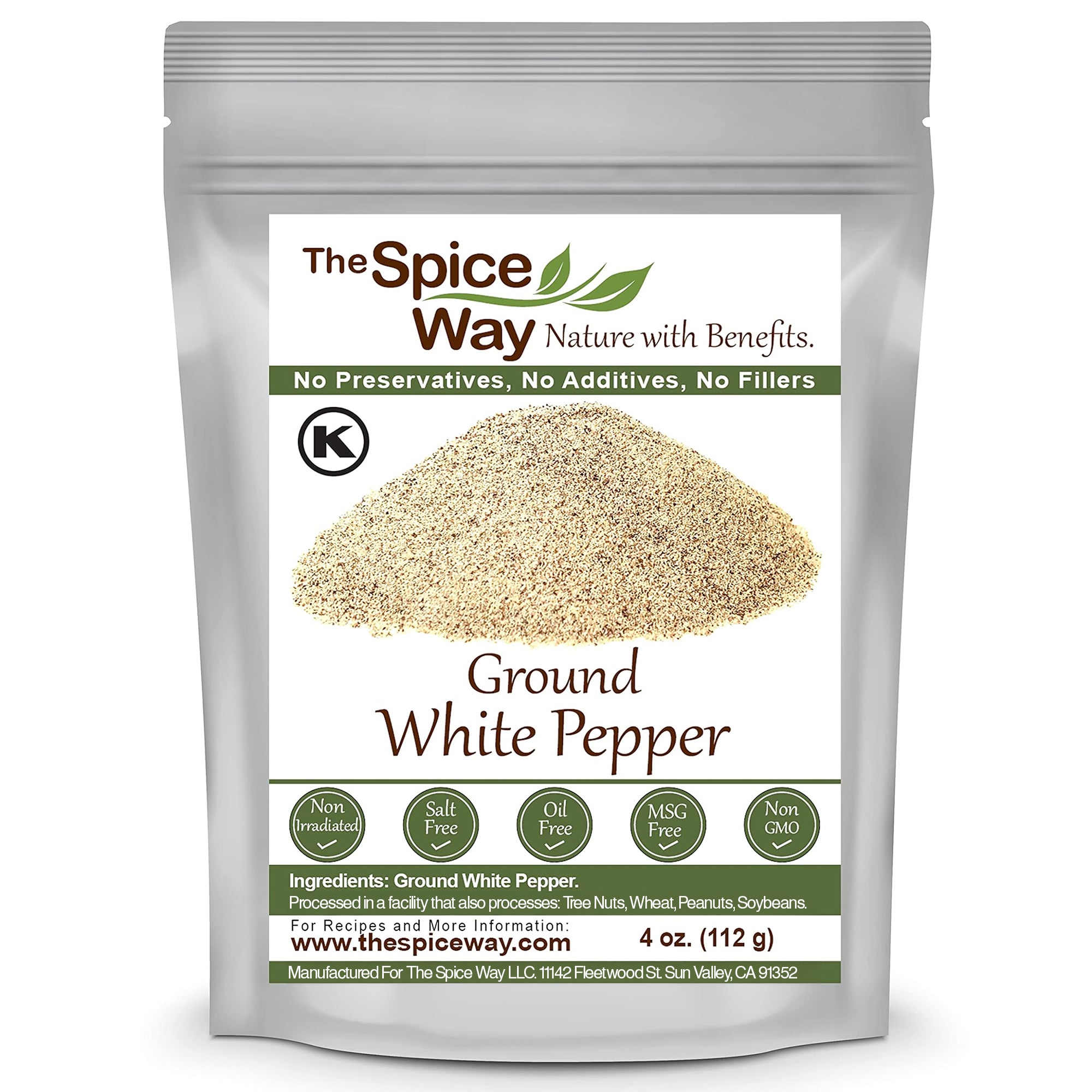 SPICED Ground White Pepper Powder 6 Oz. All Natural Gourmet 100% Ground White Peppercorns, Mild Peppery Spice for At Home or Professional Chef's SPICED Ground White Pepper Powder 6 Oz. All Natural Gourmet 100% Ground White Peppercorns, Mild Peppery Spice for At Home or Professional Chef's