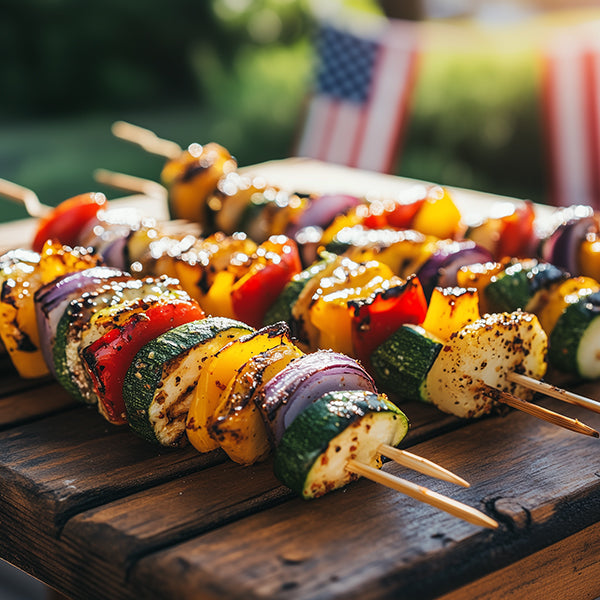 Garlic-Paprika Grilled Veggie Skewers