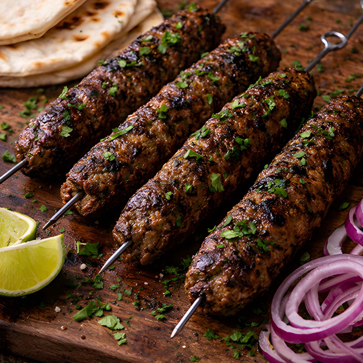 Seekh-Style Beef and Lamb Kebabs