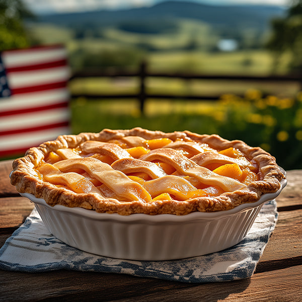 Spiced Peach Pie with Lemon Zest and Cinnamon