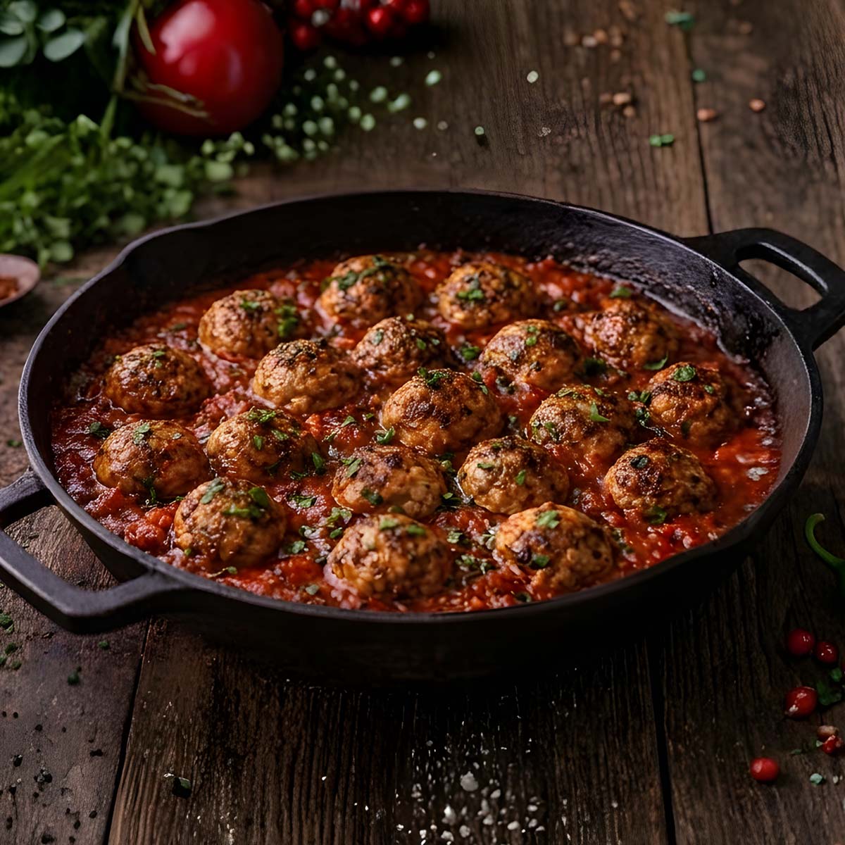 Turkey Kebab Meatballs in Tomato Sauce